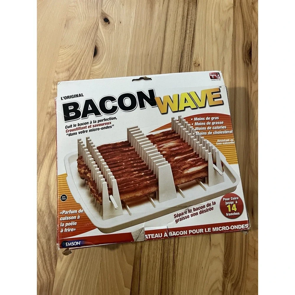 Original Bacon Wave Emson As Seen On TV OPEN BOX Microwave Bacon Tray